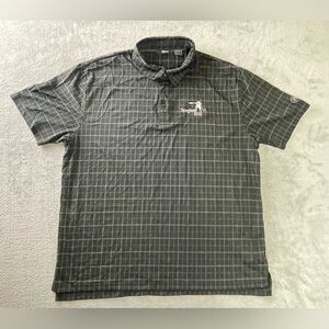 Spyglass Hill Golf Course Pebble Beach CA Polo Size XL Abacus Golf Black Squares